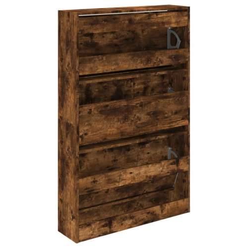 Ormarić za cipele boja hrasta 80x21x125,5 cm konstruirano drvo - Dimljeni hrast 80 x 21 x 125.5 cm 1 Cijena