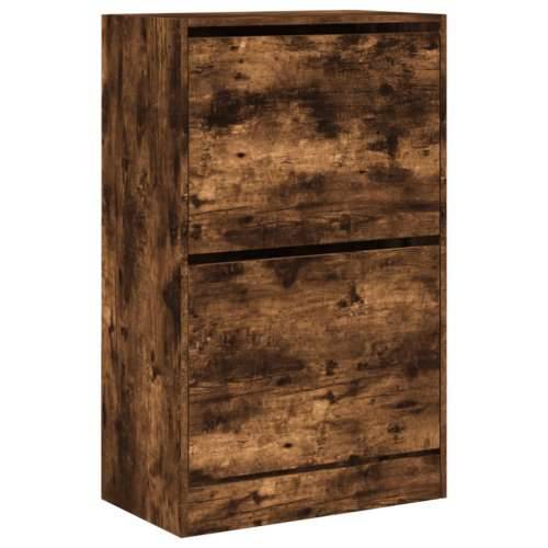 Ormarić za cipele boja hrasta 60x34x96,5 cm konstruirano drvo - Dimljeni hrast 60 x 34 x 96.5 cm 1 Cijena