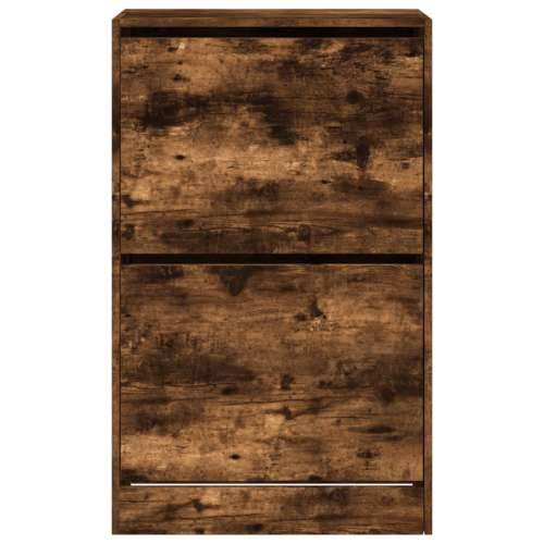 Ormarić za cipele boja hrasta 60x34x96,5 cm konstruirano drvo - Dimljeni hrast 60 x 34 x 96.5 cm 1 Cijena