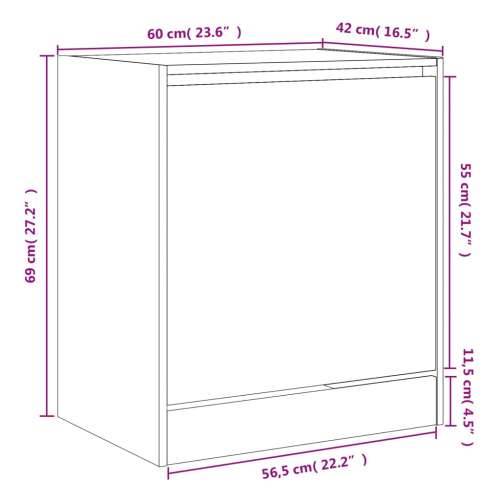 Ormarić za cipele boja hrasta 60x42x69 cm konstruirano drvo - sonoma hrast 60 x 42 x 69 cm 1 Cijena