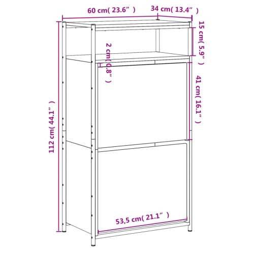 Ormarić za cipele boja hrasta 60x34x112 cm konstruirano drvo - Smeđi hrast 1 60 cm Cijena