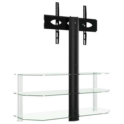 Kutni TV stalak s 3 razine za 32 - 70 inča crno-srebrni - Srebrno 1 110 cm Cijena