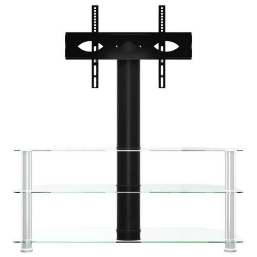 Kutni TV stalak s 3 razine za 32 - 70 inča crno-srebrni - Srebrno 1 110 cm Cijena