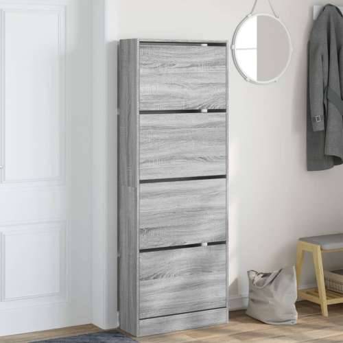 Ormarić za cipele boja hrasta 60x21x163,5 cm konstruirano drvo - Sivi hrast sonoma 60 x 21 x 163.5 cm 1 Cijena