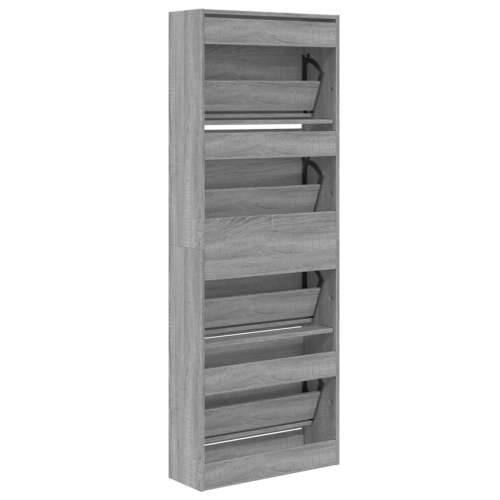 Ormarić za cipele boja hrasta 60x21x163,5 cm konstruirano drvo - Sivi hrast sonoma 60 x 21 x 163.5 cm 1 Cijena
