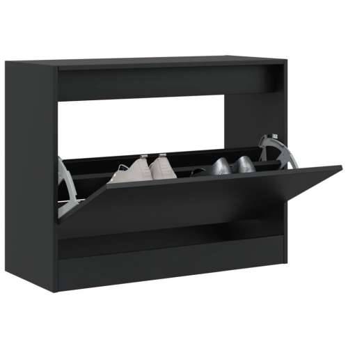 Ormarić za cipele crni 80x34x63 cm od konstruiranog drva - Crna 80 x 34 x 63 cm 1 Cijena