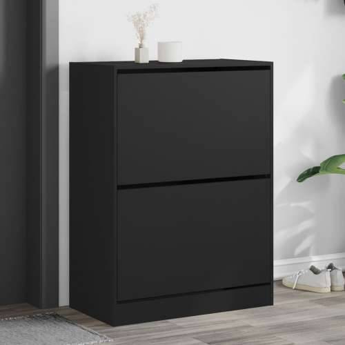 Ormarić za cipele s 2 preklopne ladice crni 80x42x108 cm - Crna 80 x 42 x 108 cm 1 Cijena