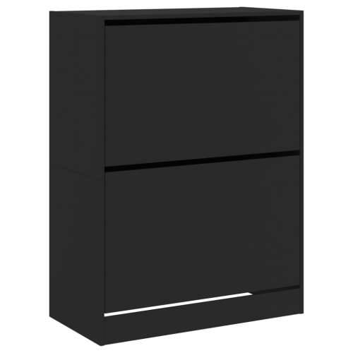 Ormarić za cipele s 2 preklopne ladice crni 80x42x108 cm - Crna 80 x 42 x 108 cm 1 Cijena