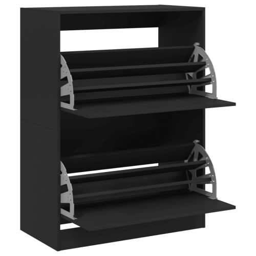 Ormarić za cipele s 2 preklopne ladice crni 80x42x108 cm - Crna 80 x 42 x 108 cm 1 Cijena