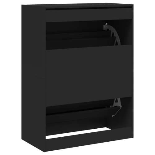 Ormarić za cipele s 2 preklopne ladice crni 80x42x108 cm - Crna 80 x 42 x 108 cm 1 Cijena