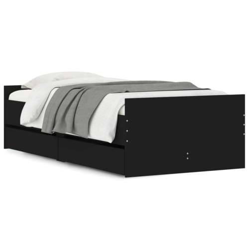 Okvir kreveta s ladicama crni 90 x 200 cm - Crna 90 x 200 cm Cijena