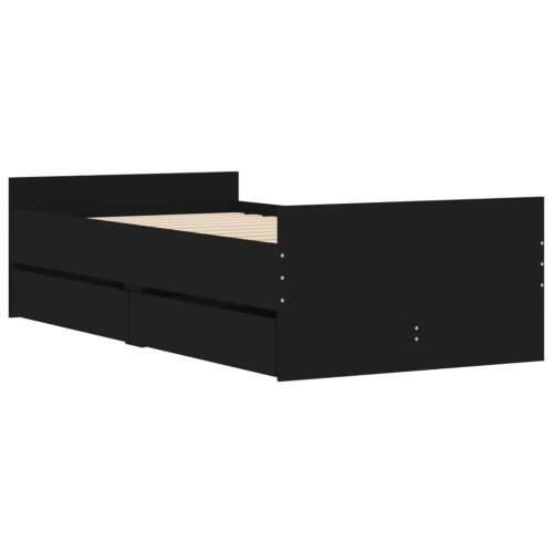 Okvir kreveta s ladicama crni 90 x 200 cm - Crna 90 x 200 cm Cijena