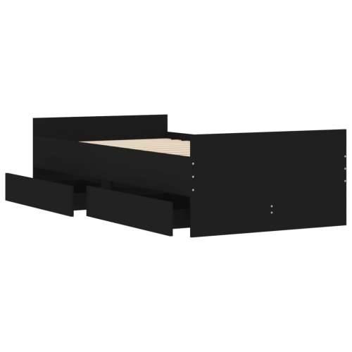 Okvir kreveta s ladicama crni 90 x 200 cm - Crna 90 x 200 cm Cijena