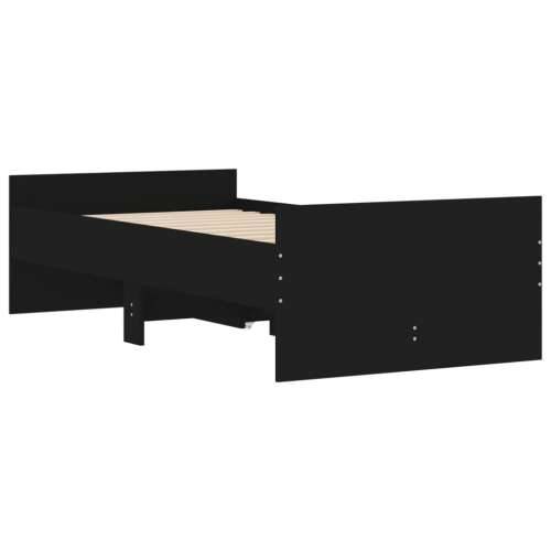 Okvir kreveta s ladicama crni 90 x 200 cm - Crna 90 x 200 cm Cijena