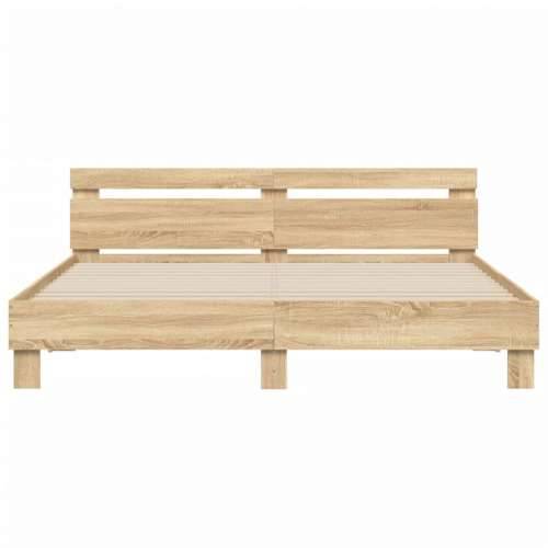 Okvir za krevet s uzglavljem i LED boja hrasta sonome 180x200cm - sonoma hrast 180 x 200 cm Cijena