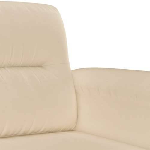 2-dijelni set sofa s jastucima krem od mikrovlakana - Krema s jastučićima Cijena