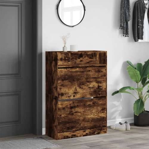 Ormarić za cipele s 2 ladice boja hrasta 80 x 34 x 116 cm - Dimljeni hrast 1 80 cm Cijena