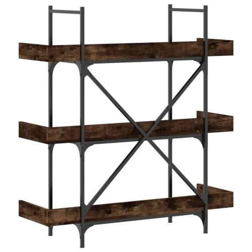 Regal za knjige s 3 razine boja hrasta 100x33x108,5 cm drveni - Dimljeni hrast 1 108.5 cm Cijena
