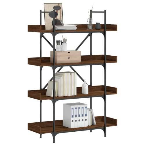 Regal za knjige s 4 razine boja hrasta 100x33x145,5 cm drveni - Smeđi hrast 1 145.5 cm Cijena