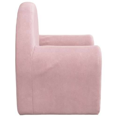 Dječji kauč na razvlačenje ružičasti mekani plišani - Ružičasta Sofa Cijena