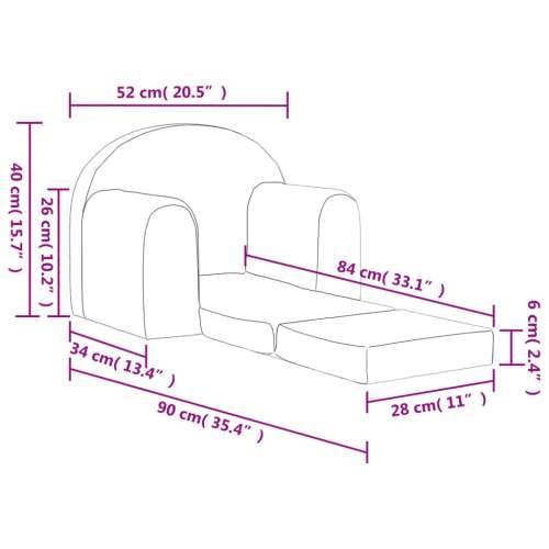 Dječji kauč na razvlačenje svjetlosivi sa zvijezdama plišani - Svjetlosiva i bijela Sofa Cijena