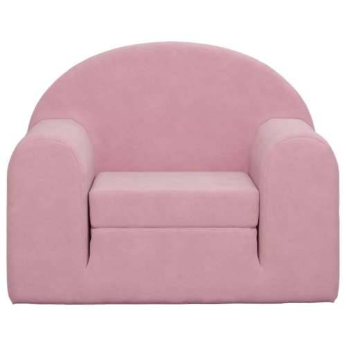 Dječji kauč na razvlačenje ružičasti mekani plišani - Ružičasta Sofa Cijena