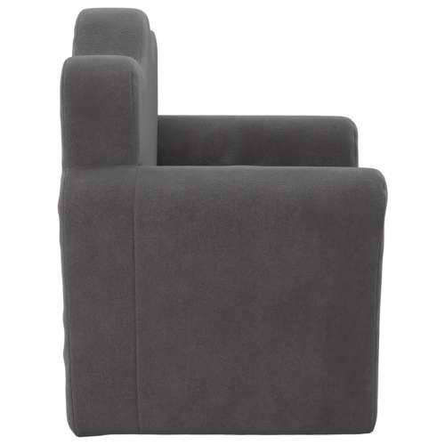 Dječji kauč na razvlačenje antracit mekani plišani - Antracit Sofa Cijena