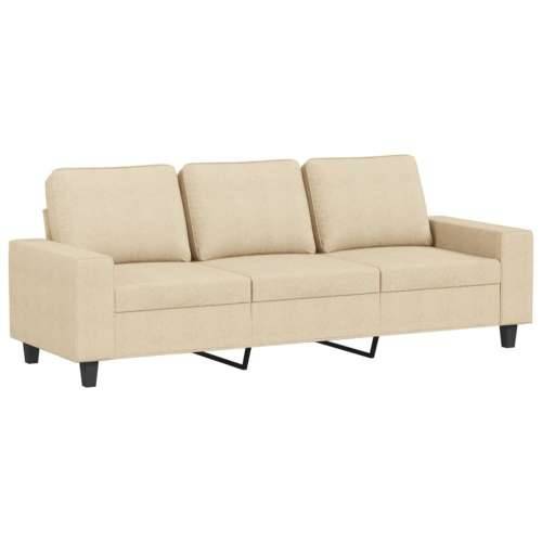 2-dijelni set sofa krem od tkanine - Krema s jastučićima Cijena