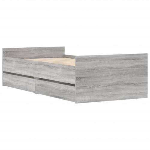 Okvir kreveta s ladicama siva boja hrasta 90x200 cm - Sivi hrast sonoma 90 x 200 cm Cijena