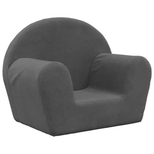 Dječja sofa antracit od mekanog pliša - Antracit Stolica Cijena