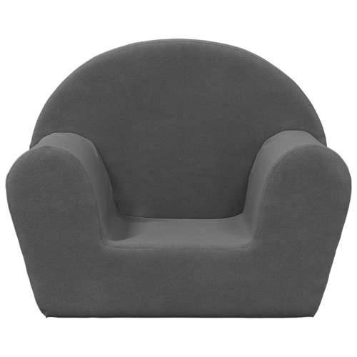 Dječja sofa antracit od mekanog pliša - Antracit Stolica Cijena