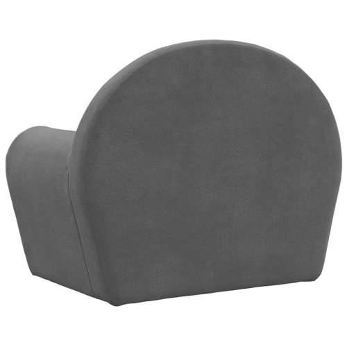 Dječja sofa antracit od mekanog pliša - Antracit Stolica Cijena