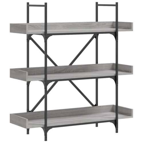 Regal za knjige 3 razine boja hrasta 100 x 33 x 108,5 cm drveni - Sivi hrast sonoma 1 108.5 cm Cijena