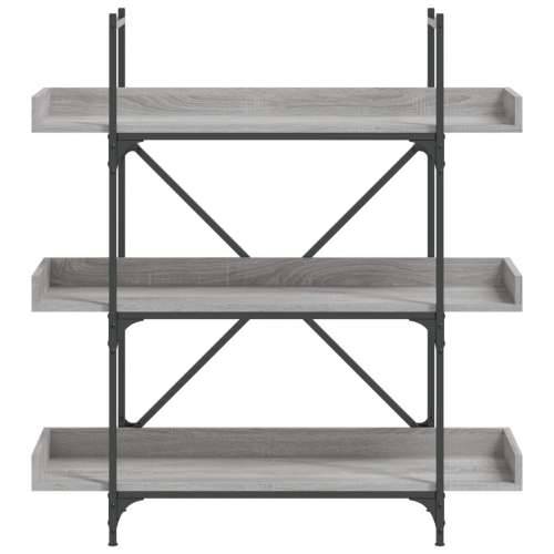 Regal za knjige 3 razine boja hrasta 100 x 33 x 108,5 cm drveni - Sivi hrast sonoma 1 108.5 cm Cijena
