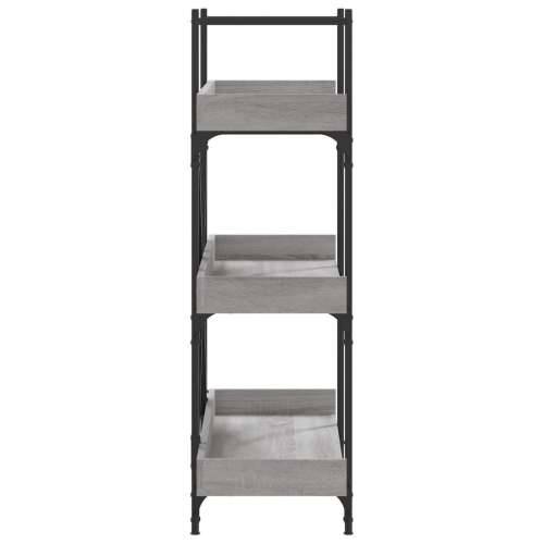 Regal za knjige 3 razine boja hrasta 100 x 33 x 108,5 cm drveni - Sivi hrast sonoma 1 108.5 cm Cijena