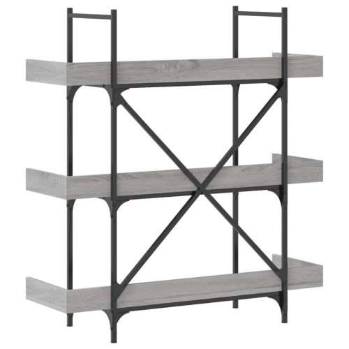 Regal za knjige 3 razine boja hrasta 100 x 33 x 108,5 cm drveni - Sivi hrast sonoma 1 108.5 cm Cijena
