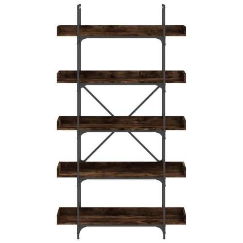 Regal za knjige s 5 razina boja hrasta 100x33x180,5 cm drveni - Dimljeni hrast 1 180.5 cm Cijena