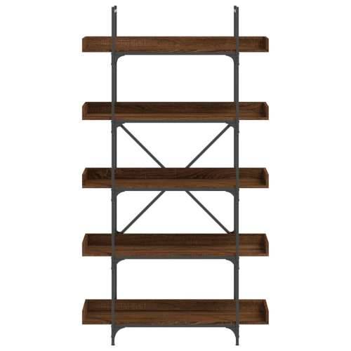 Regal za knjige 5 razina boja hrasta 100 x 33 x 180,5 cm drveni - Smeđi hrast 1 180.5 cm Cijena