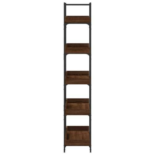 Regal za knjige 5 razina boja hrasta 100 x 33 x 180,5 cm drveni - Smeđi hrast 1 180.5 cm Cijena