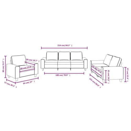 3-dijelni set sofa smeđesivi od tkanine - Sivo-smeđa s jastučićima Cijena