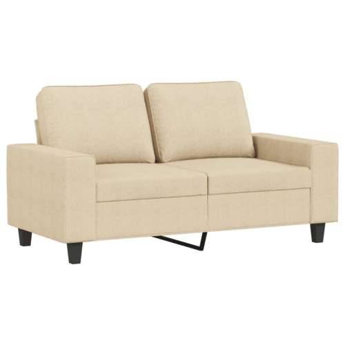 2-dijelni set sofa krem od tkanine Krema s jastučićima Cijena