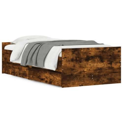 Okvir kreveta s ladicama boja dimljenog hrasta 90x200 cm - Dimljeni hrast 90 x 200 cm Cijena