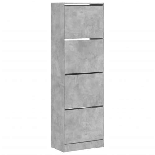 Ormarić za cipele s 4 ladice siva boja betona 60x34x187,5 cm - Beton siva 60 x 34 x 187.5 cm 1 Cijena