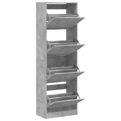 Ormarić za cipele s 4 ladice siva boja betona 60x34x187,5 cm - Beton siva 60 x 34 x 187.5 cm 1 Cijena