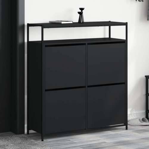 Ormarić za cipele s 4 preklopne ladice crni 100 x 34 x 112 cm - Crna 1 100 cm Cijena