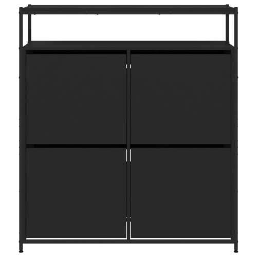 Ormarić za cipele s 4 preklopne ladice crni 100 x 34 x 112 cm - Crna 1 100 cm Cijena