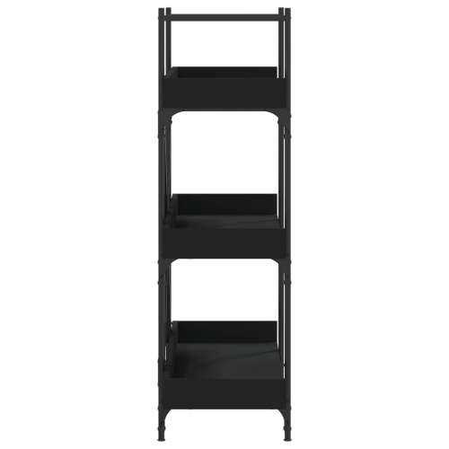 Regal za knjige 3 razine crni 100x33x108,5 cm konstruirano drvo Crna 1 108.5 cm Cijena