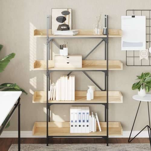 Regal za knjige s 4 razine boja hrasta 100x33x145,5 cm drveni - sonoma hrast 1 145.5 cm Cijena