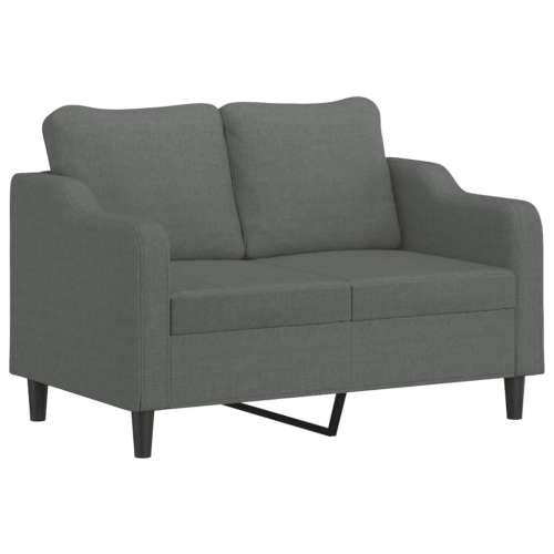 2-dijelni set sofa s jastucima tamnosivi od tkanine - Tamno siva s jastučićima Cijena