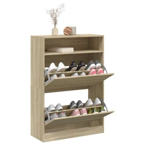 Ormarić za cipele s 2 ladice boja hrasta 80 x 34 x 116 cm - sonoma hrast 1 80 cm Cijena